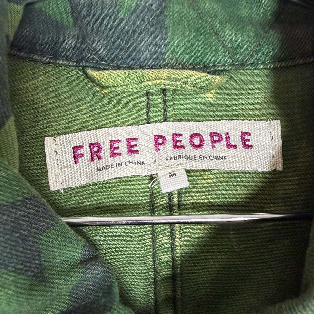 Free People Jacket Size M Seize The Day Military Utility Field Camo Green - Picture 7 of 10
